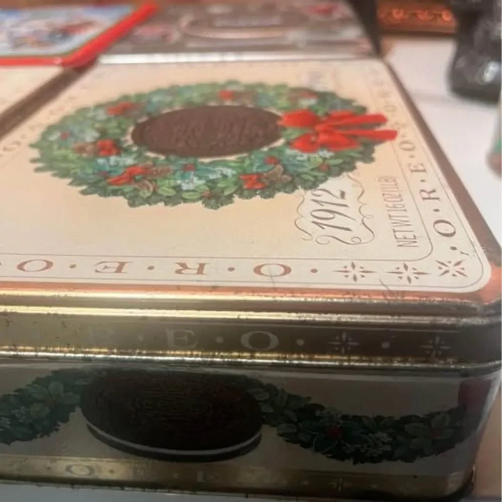 Vintage Christmas Tins Oreo Lifesavers 8 total